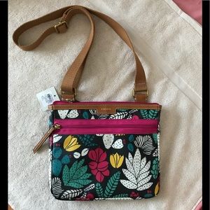 🆕 Fossil Eliza Crossbody Bag Dark Floral